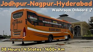 Jodhpur to Hyderabad in Luxurious Ac Sleeper Bus with Washroom 🚽 I 38 Hours in a Bus 😧 I