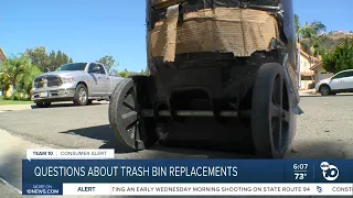 Questions about San Diego trash bin replacements