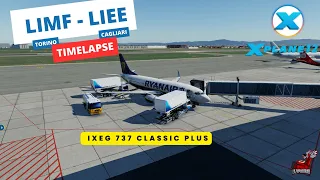 IXEG 737 | LIMF - LIEE | X-Plane 12 Time-lapse | RXP XP12 Enhancer