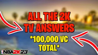 ALL THE 2KTV ANSWERS TO GET *100,000 VC* (nba2k23)