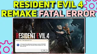How To Fix Resident Evil 4 Remake Fatal D3D Error Crash | Fatal D3D Error Fixed RE4 Remake