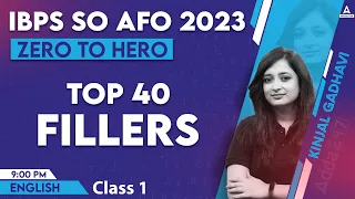 Top 40 Fillers Questions for IBPS AFO | IBPS AFO English Preparation | Kinjal Gadhavi