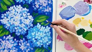 Painting A Hydrangea In Acrylic