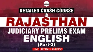 Live🔴 RAJASTHAN JUDICIARY PRELIMS EXAM ENGLISH (Part-3) #alecforJudiciary