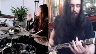 Metallica- Master of Puppets(guitar/drum intro cover) with Raja Meissner