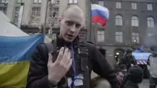 Russians on Euromaidan in Kyiv Ukraine