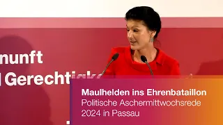 Maulhelden ins Ehrenbataillon - Politische Aschermittwochsrede 2024 in Passau