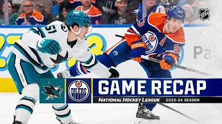 San Jose Sharks vs Edmonton Oilers | April 15, 2024 | Game Highlights | NHL Regular Season