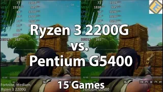 Pentium G5400 vs. Ryzen 3 2200G in 15 Games. Intel Pentium Gold G5400 Review. Budget CPU Test