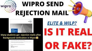 WIPRO REJECTION MAIL||WIPRO LATEST UPDATE||#wipro #rejection