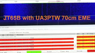 VK4FB QRP 70cm JT65B EME QSO with UA3PTW