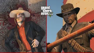 GTA V - John Marston Kills Micah Bell (RDR)