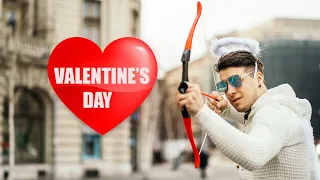 AM FOST CUPIDON PENTRU FEMEI DE VALENTINE'S DAY! FARSE PE STRADA BUCURESTI