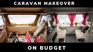 Caravan renovation before and after . Caravan makeover uk. CARAVAN DIY PROJECT