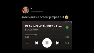 Rosé singing in Korean with a Aussie accent