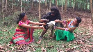 Primitive Life - Forest People and Ethnic Girls Scramble For Ducks - Wild Instincts