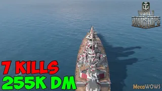 World of WarShips | Friedrich der Große | 7 KILLS | 255K Damage - Replay Gameplay 1080p 60 fps