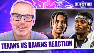 Texans-Ravens Reaction: Lamar Jackson outduels CJ Stroud; Baltimore vs. Chiefs | Colin Cowherd NFL