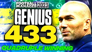 Zidane's GENIUS 4-3-3 | 92% Win Rate & Quadruple Won! | FM23 Tactics