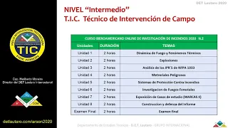 "Curso Online de Investigación de Incendios y Explosiones" Programa Técnico de Intervención de Campo