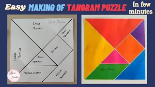 How to make Tangram Puzzle | Easy way of making a tangram puzzle #tangram #tangrampuzzle