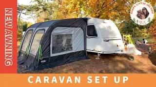 Caravan and Inflatable Awning Set Up 2023