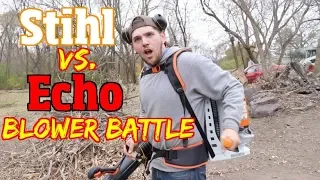 Stihl VS Echo Backpack blower battle