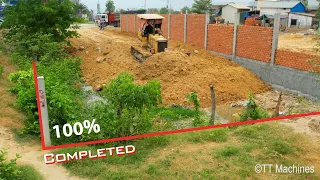 Great Job Successfully 100% Completed Filling Small Land Only 1Day Use Stronger Bulldozer & Trucks