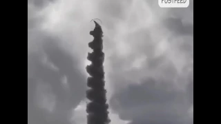 Giant Spinning Firework Wheel Like “UFO Firework” During Festivities