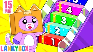 LankyBox Learns Numbers and Counting Playing - Education for Kids | LankyBox Channel Kids Cartoon