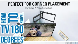 How to mount 55” TV so it can rotate 180 degrees swivel tv wall mount? | long arm tv mount MD-2285