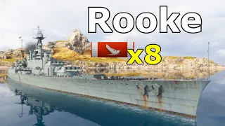 World of WarShips Rooke - 8 Kills 98K Damage