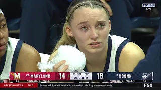 Paige Bueckers HIT IN THE EYE, Exits & Returns | #8 UConn Huskies Women's Basketball vs #20 Maryland