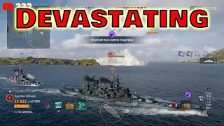 Georgia w/ Epic Artillery Mod is Nasty! (World of Warships Legends)