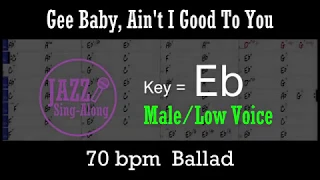 Gee Baby, Ain't I Good To You - with Intro + Lyrics in Eb (Male) - Jazz Sing-Along