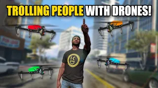 TROLLING PEOPLE WITH DRONES! | GTA 5 THUG LIFE #403