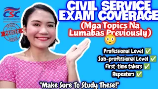 CIVIL SERVICE EXAM COVERAGE YOU MUST KNOW | PROFESSIONAL & SUB-PROFESSIONAL LEVEL 2024 | NAYUMI CEE