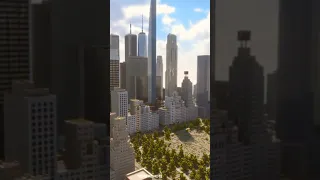 Nuclear blast shock wave destroys NYC - Simulation in Teardown