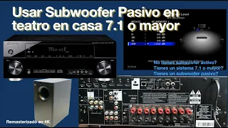 Como agregar subwoofer pasivo (sin amplificador) a teatro en casa 7.1 o mas usando la multizona