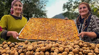 Traditional Baklava made of 100 Layers! Sweet Life in the Village