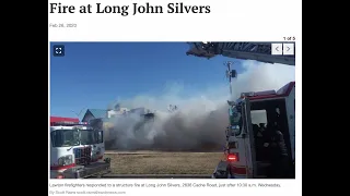 Long John Silver's Caught on Fire