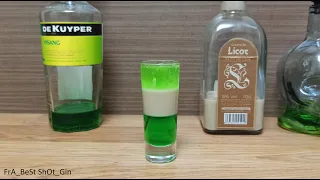 Коктейль Шот Арктический легкий (How to make Сocktails Shot Arctic Light) с Абсентом и Сливочным..