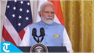 In US, PM Narendra Modi replies to a question about human rights