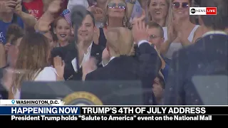 President Trump delivers remarks at 'Salute to America' event on Lincoln Memorial