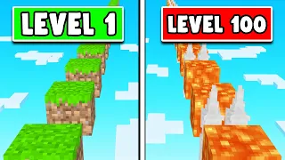 Surviving 100 Levels Of Minecraft Parkour!