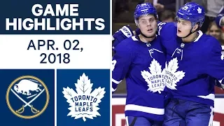 NHL Game Highlights | Sabres vs. Maple Leafs - Apr. 02, 2018