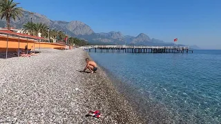 Пляж отеля Fun&Sun Active Club Hydros Kemer. OK-TV