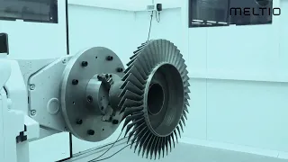 3D Printed Metal Single-piece Axial Compressor Blisk - Meltio Engine Robot Integration