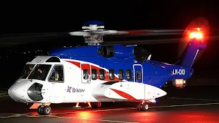 Bristow Sikorsky S-92 night operations  |  Stord airport, november 2020