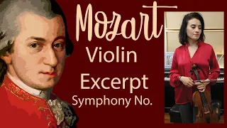 Mozart Symphony No. 39 Violin Excerpt - Allegro - Orchestra Audition